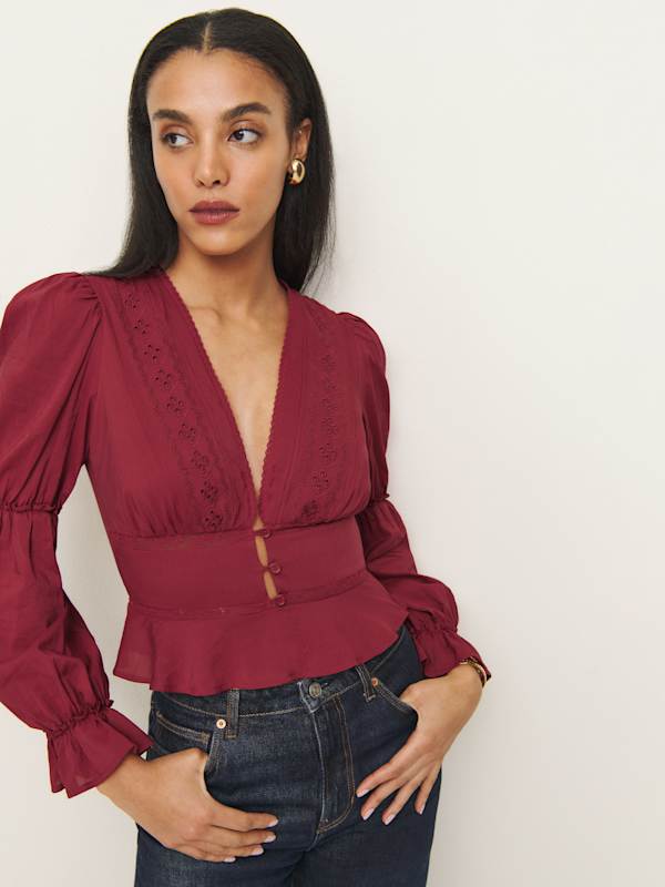 Meadowlark Top - Rubies